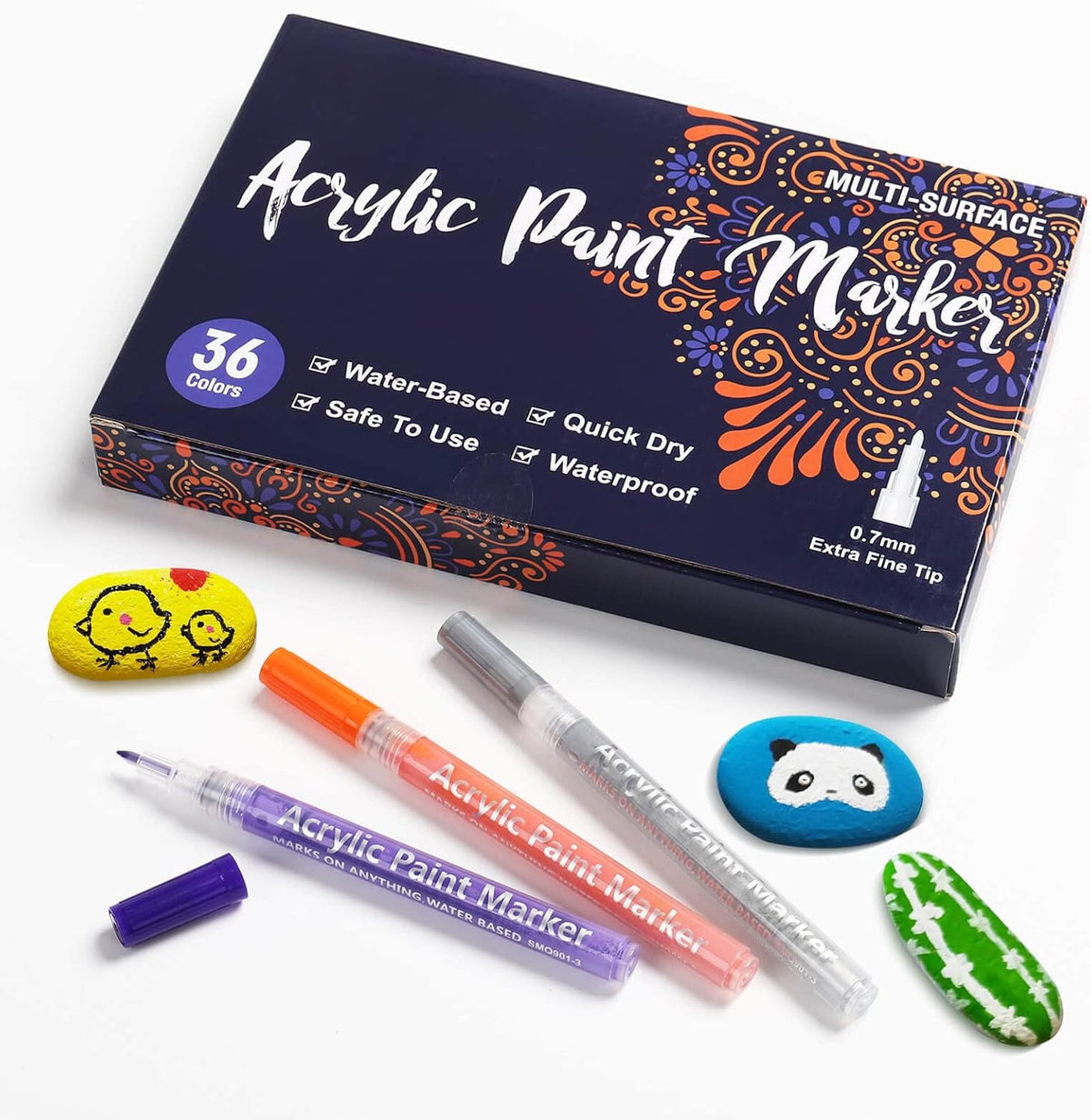 Marcadores de Pintura Acrílica / 36 Colores Punta Extrafina