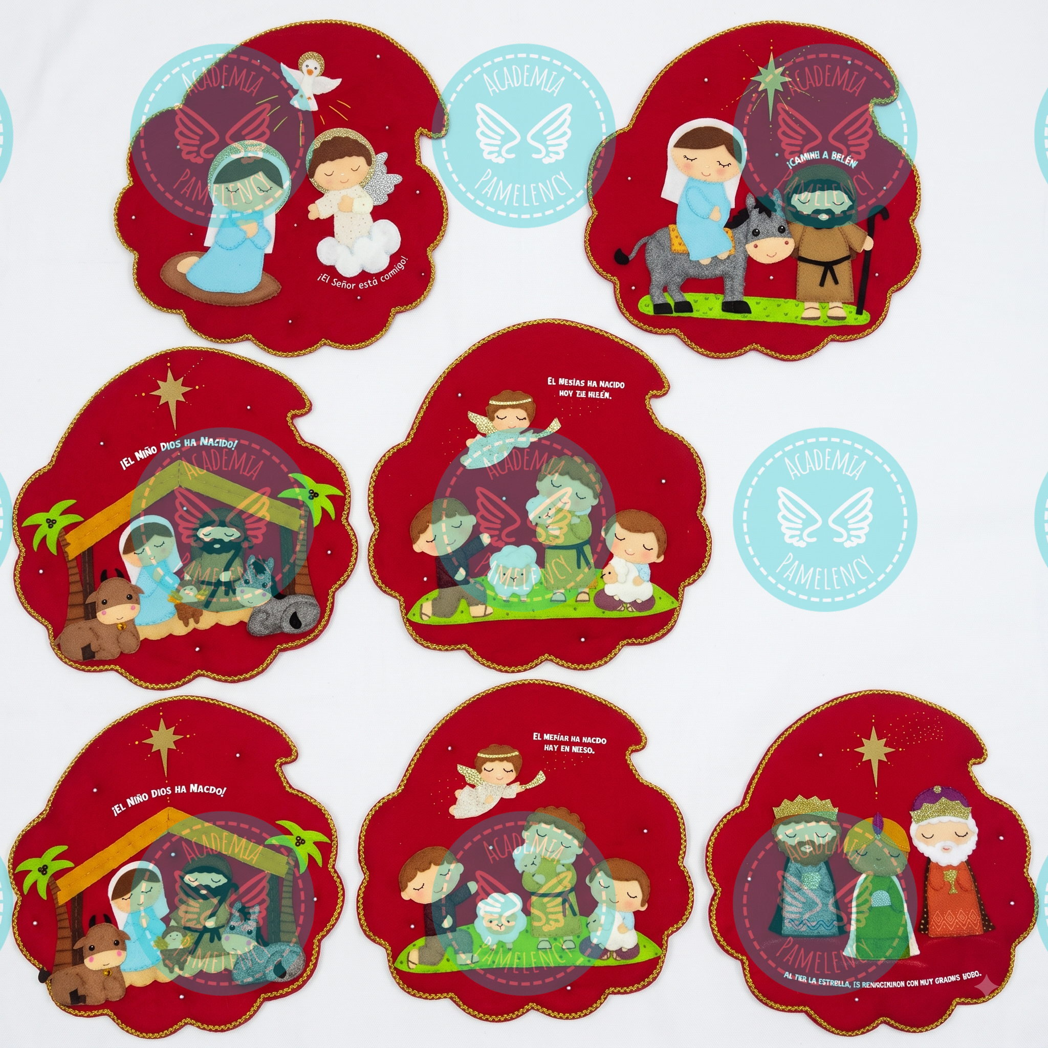 Individuales Navideños – Set de 6 Diseños