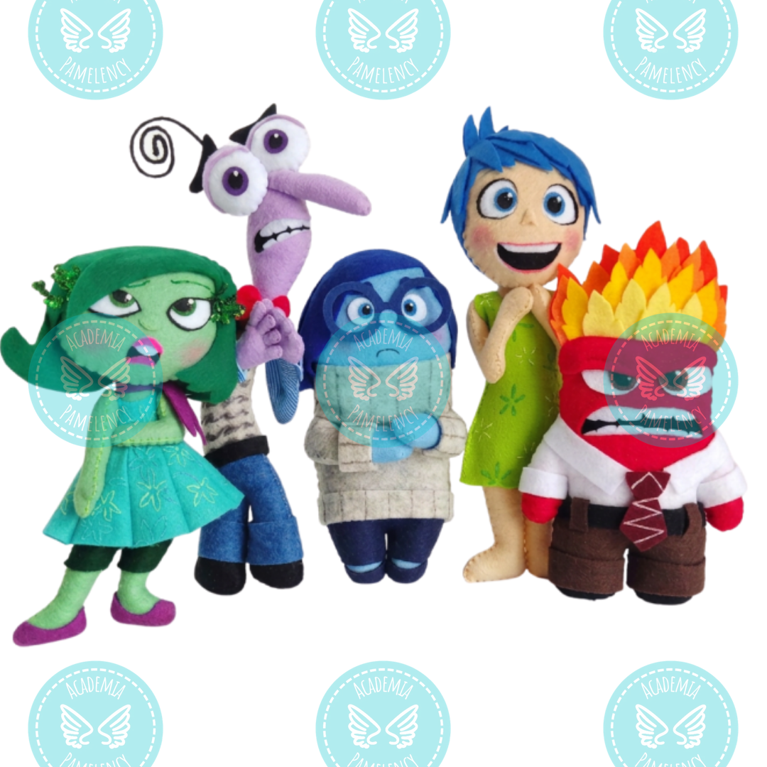 Intensamente 1 – Set 5 Moldes  Alegría, Tristeza, Furia, Miedo y Desagrado